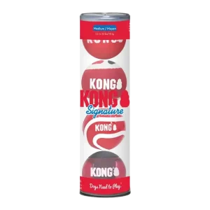 Kong Signature Balls 4 – Pack Medium Mix Ö – 7 CM