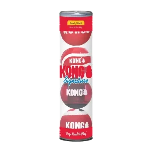 Kong Signature Balls 4 – Pack Small Mix Ö – 5,7 CM