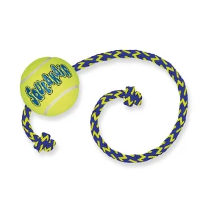 Kong SqueakAir Ball med Rep M – Gul