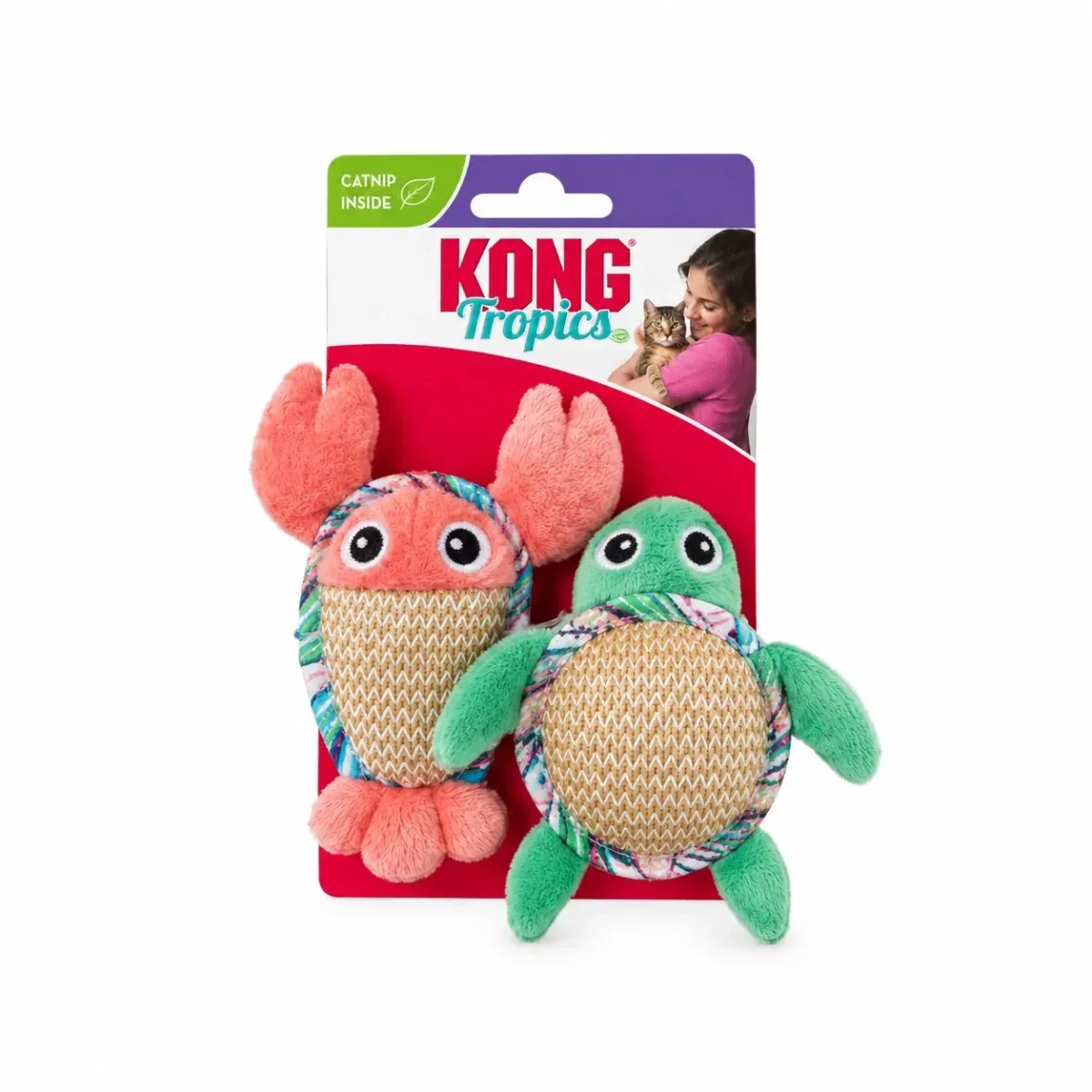 KONG Tropics Pals – Kattleksaker 2-pack