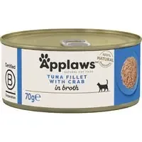 Köp nu Applaws i buljong 6 x 70 g – Tonfiskfilé & krabba