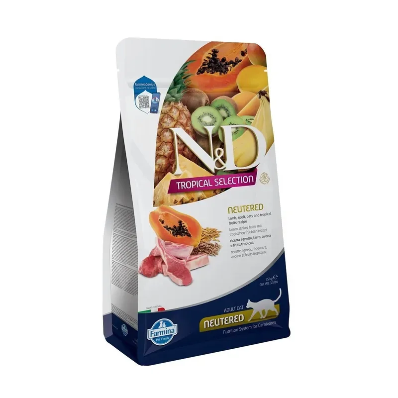 Köp nu Farmina N&D Cat Tropical Lamb Neutered 1,5 kg