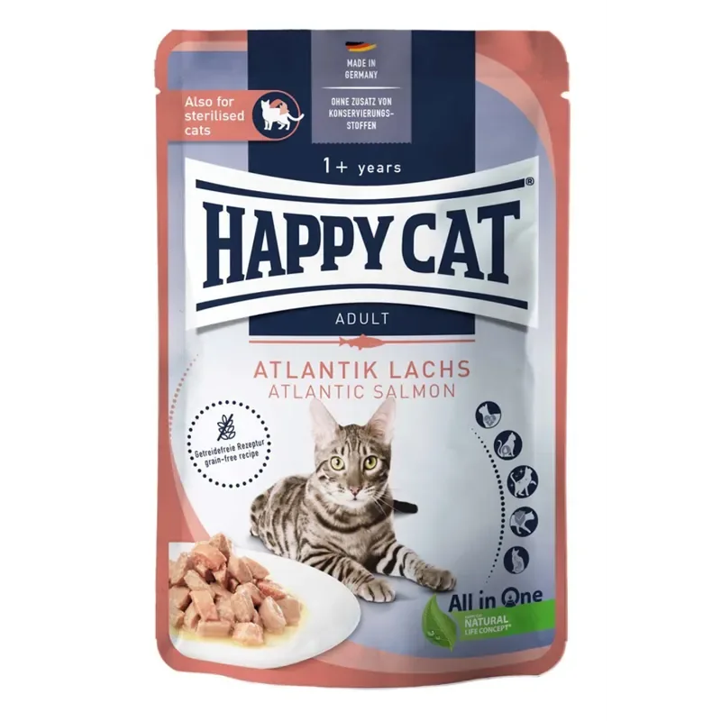 Köp nu Happy Cat Adult Lax i Sås 85 g