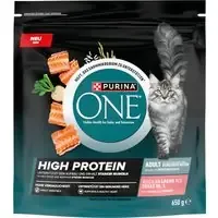 Köp nu PURINA ONE High Protein med lax – Ekonomipack 3 x 650 g