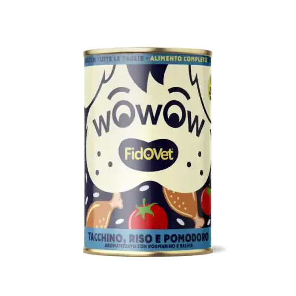 Köp nu Wowow Turkey with Rice and Tomato – Adult – 400 g