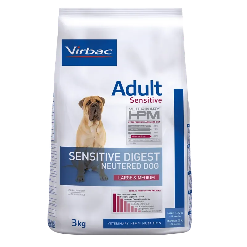 Köp online Adult Sensitive Digest Neutered Hundfoder Large & Medium – 3 kg
