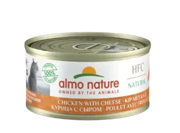 Köp online Almo Nature HFC Natural Kyckling & Ost 24 x 70 g våtfoder för katt våtfoder för katter