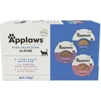 Köp online Blandpack Applaws Cat Pot Selection kattmat 8 x 60 g – 8 x 60 g Fiskvarianter