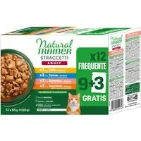 Köp online Ekonomipack Natural Trainer strimlor i sås mixpack 24 x 85 g – Mixpack (kyckling, lax, tonfisk, kalkon)