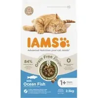 Köp online IAMS Advanced Nutrition Grain Free med havsfisk – Ekonomipack 2 x 2,5 kg