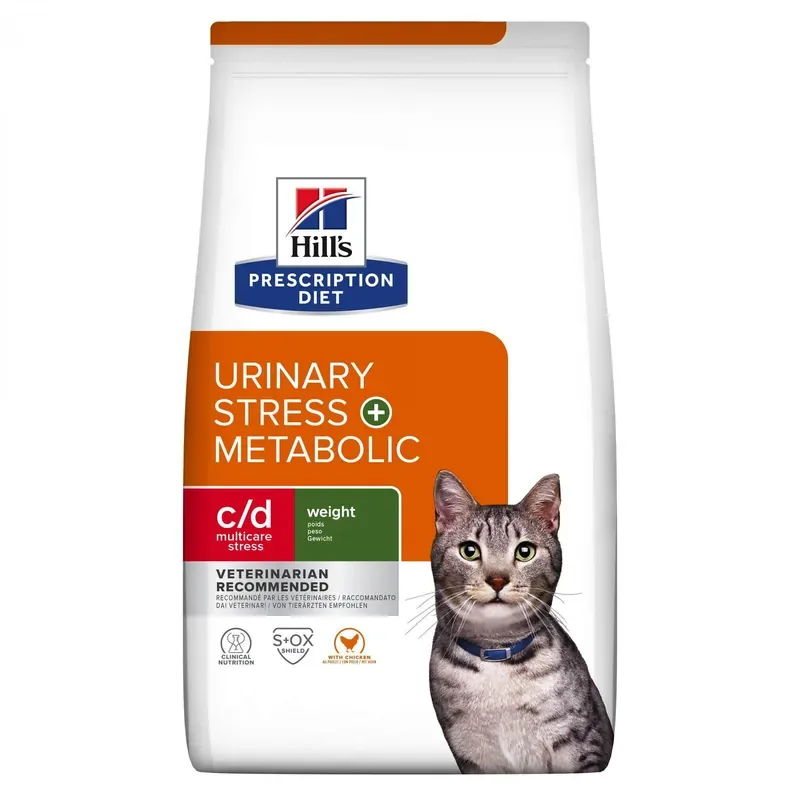 Kundfavorit Hill‘s Prescription Diet Feline c/d Urinary Stress + Metabolic Chicken