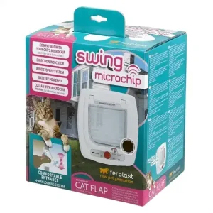 Kundfavorit Kattlucka Swing Microchip Brun