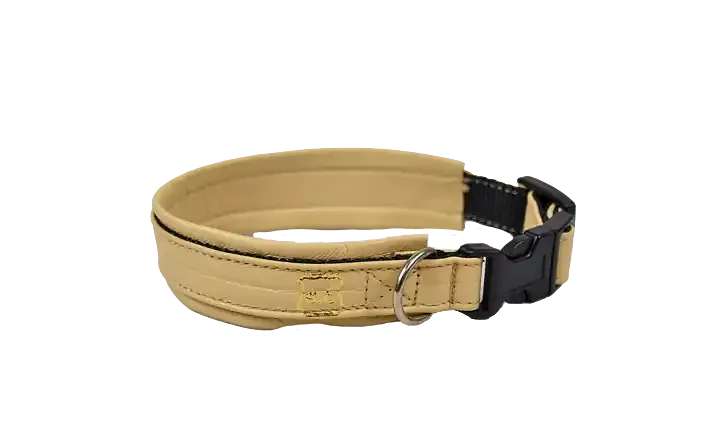 Läderhalsband ställbart, 1620cm, Beige Erbjudande