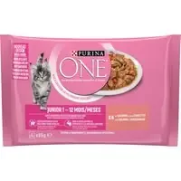 Lägg i varukorgen Purina ONE 4 x 85 g – Junior lax & morötter