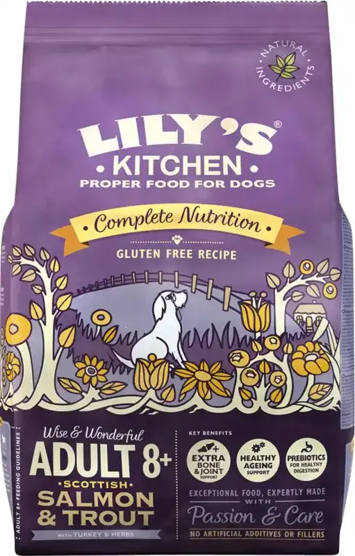 Lågt pris Adult 8+ Salmon & Trout Torrfoder för Hundar – 2,5 kg