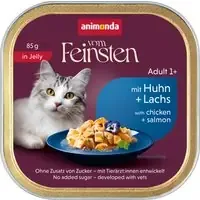 Lågt pris animonda vom Feinsten Adult 32 x 85 g – Kyckling & lax i gelé