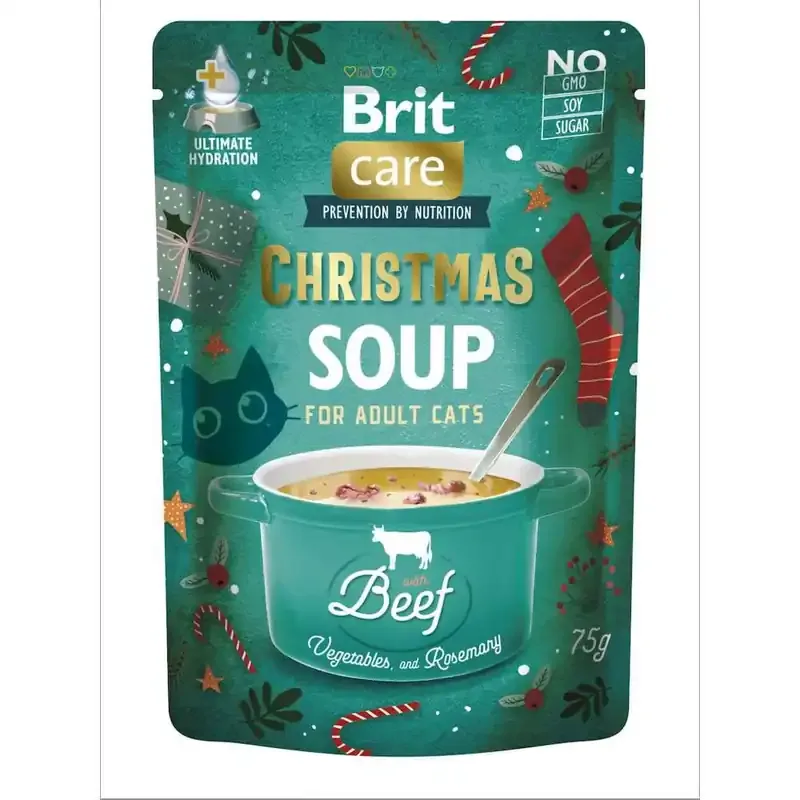 Lågt pris Brit Care Cat Adult Christmas Soup Beef 75 g