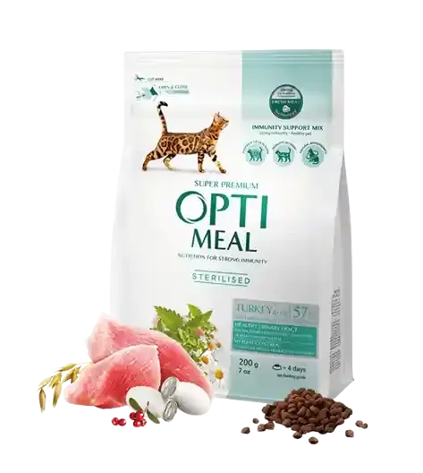 Lågt pris Complete dry pet food for sterilised cats turkey and oat 1,5 kg
