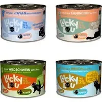 Lågt pris Ekonomipack Lucky Lou Adult 24 x 200 g – Mix II Vild Mix 4 sorter)