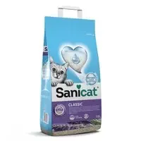 Lågt pris Sanicat Classic Lavendel kattströ – Ekonomipack 2 x 16 l