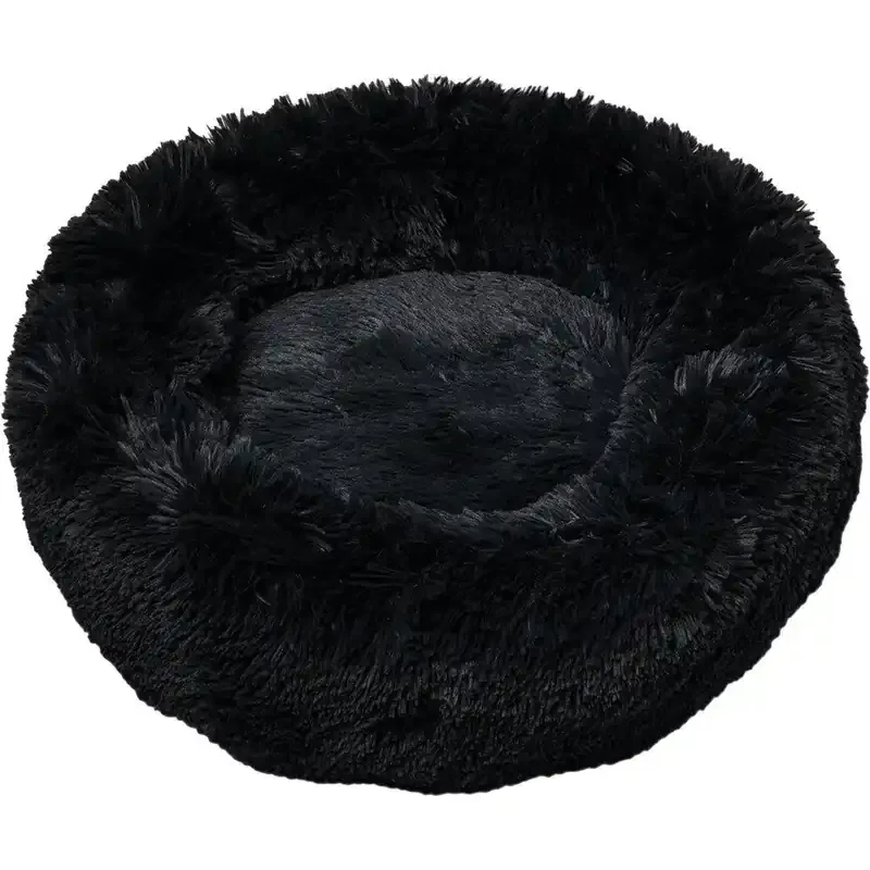 Lågt pris Supermjuk Bädd Doris Plysch Svart – Svart / 50 x 13 cm