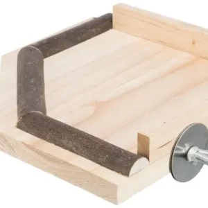 Landningsplats med sittpinnar, trä, 19 × 19 cm