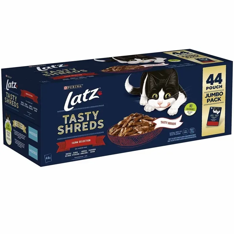 Latz Tasty Shreds Farm Selection Multipack 44×80 g Reapris