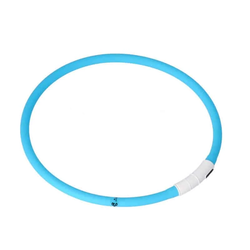 LED-halsband Silikon Turkos
