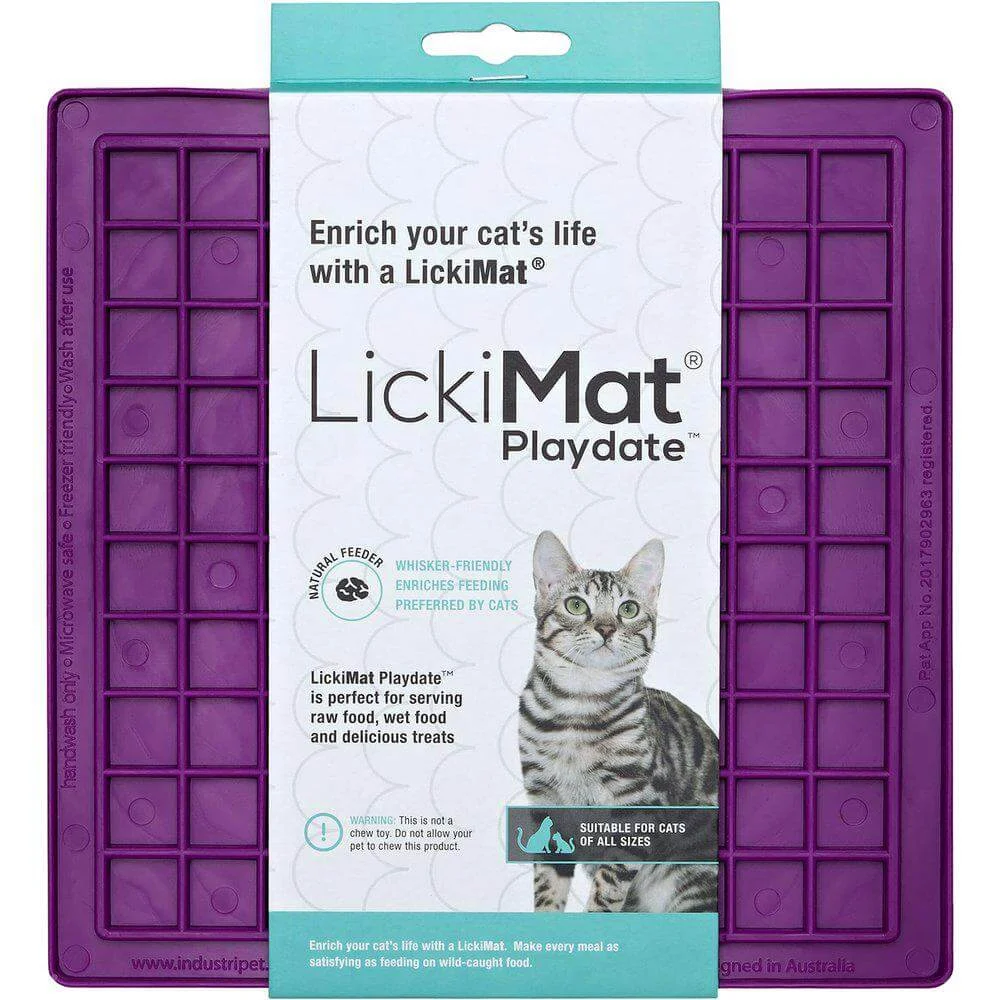 LickiMat Cat Playdate Lila 20x20cm