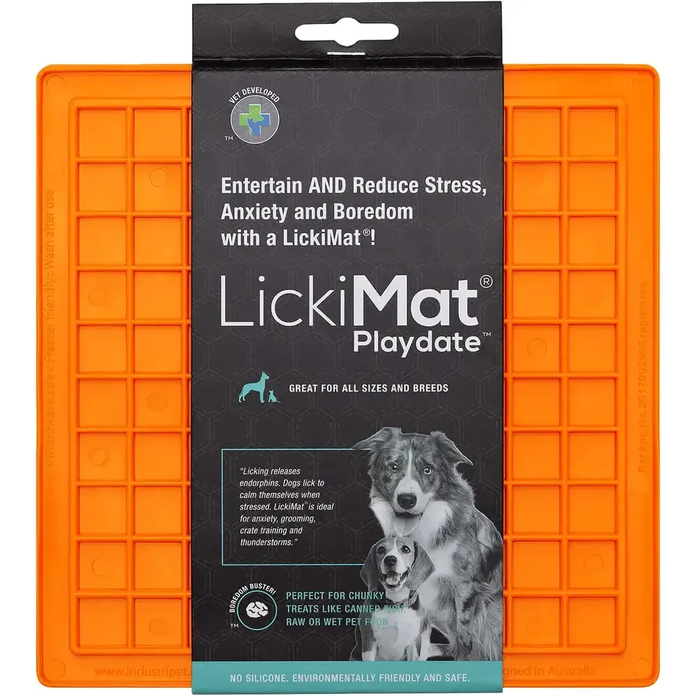 Lickimat Playdate Orange 20x20cm