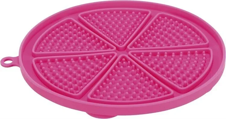 Lick’n’Snack platta med sugkopp, silikon, ø 18 cm, pink