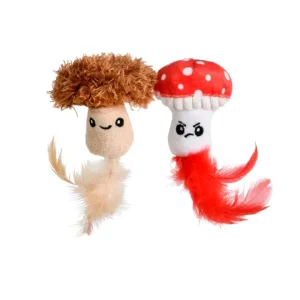 Little&Bigger Mushroom Love Flugsvamp & Skäggriska med Fjädrar 2-pack | Arken Zoo