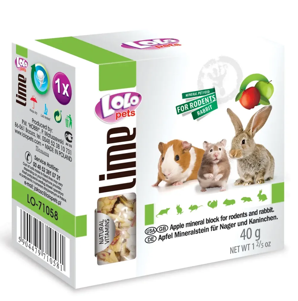 Lolopets Gnagarsten Med Äpple För Smådjur 40 g