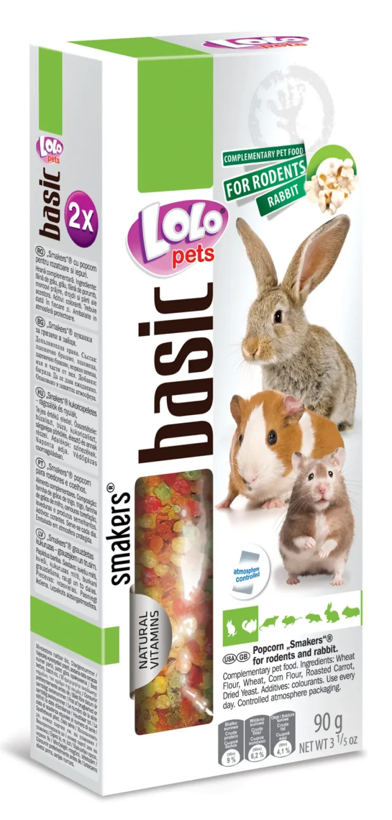 Lolopets Kräcker Popcorn För Kanin Och Gnagare 2-pack