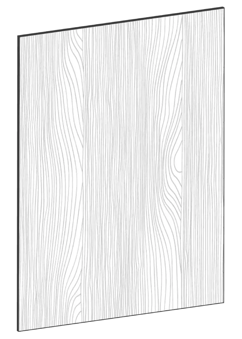 Lucka i ek, för bänkskåp – 60×80 cm