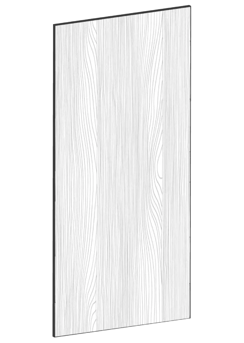 Lucka i ek, för väggskåp – 40×80 cm