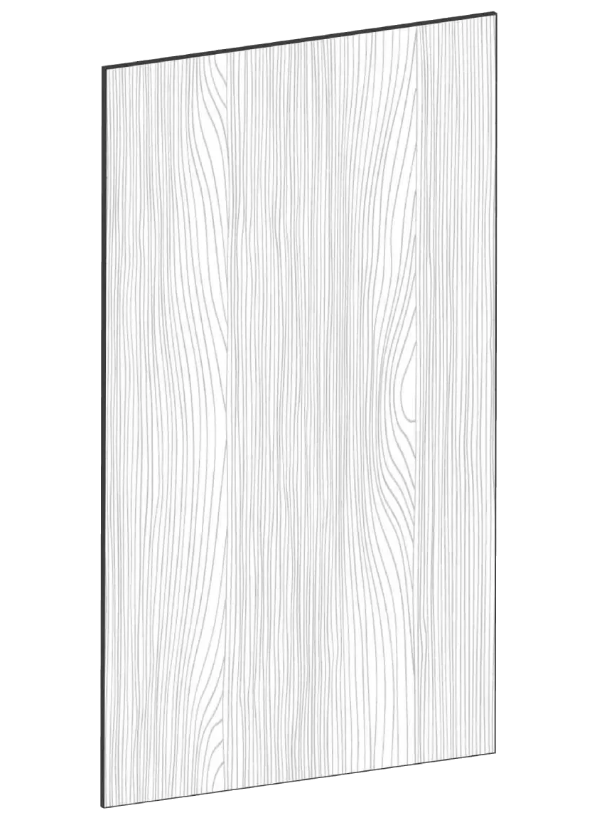 Lucka i ek, för väggskåp – 60×100 cm