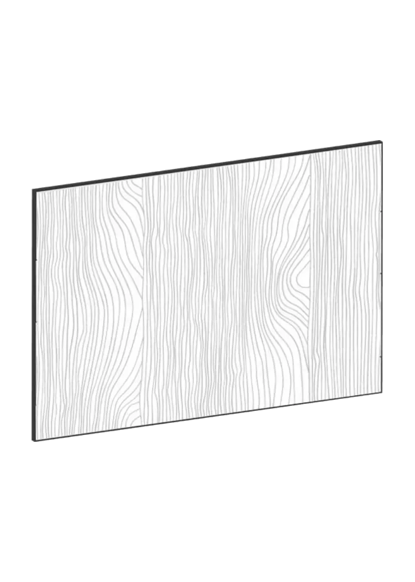 Lucka i ek, för väggskåp – 60×40 cm