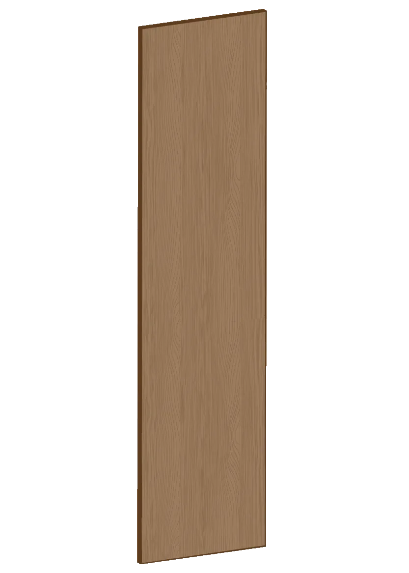 Lucka i mörk i ek, för bänkskåp – 20×80 cm