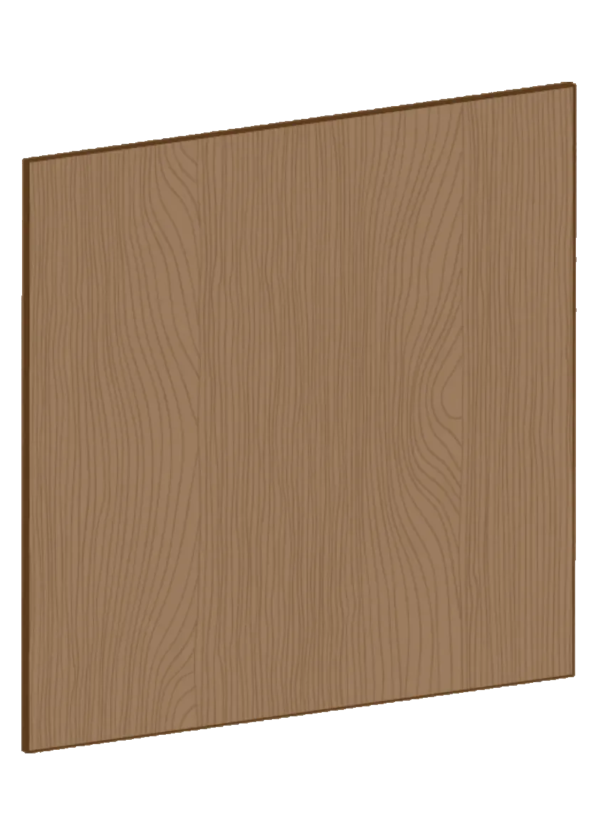 Lucka i mörk i ek, för bänkskåp – 60×60 cm