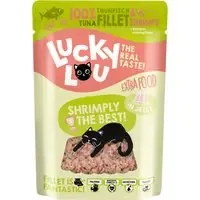 Lucky Lou Extra Food 12 x 70 g – Tonfisk och räkor in Jelly prisnedsättning
