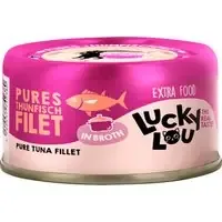 Lucky Lou Extra Food Filet i buljong 12 x 70 g – Tonfiskfilé Nedsatt pris