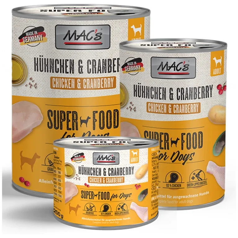 MAC’s kyckling & tranbär våtfoder 6-pack
