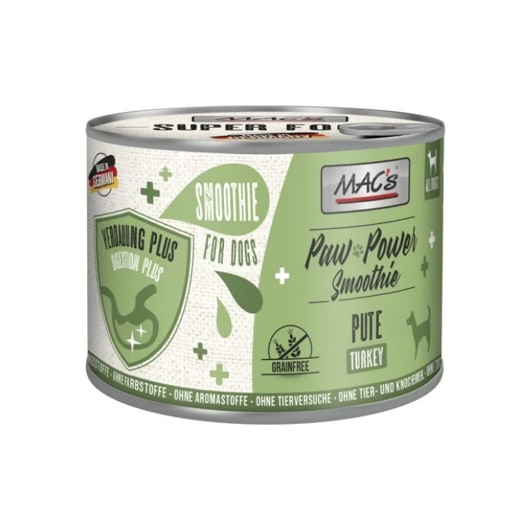 Mac’s Paw Power Smoothie till hund 6x200g – kalkon