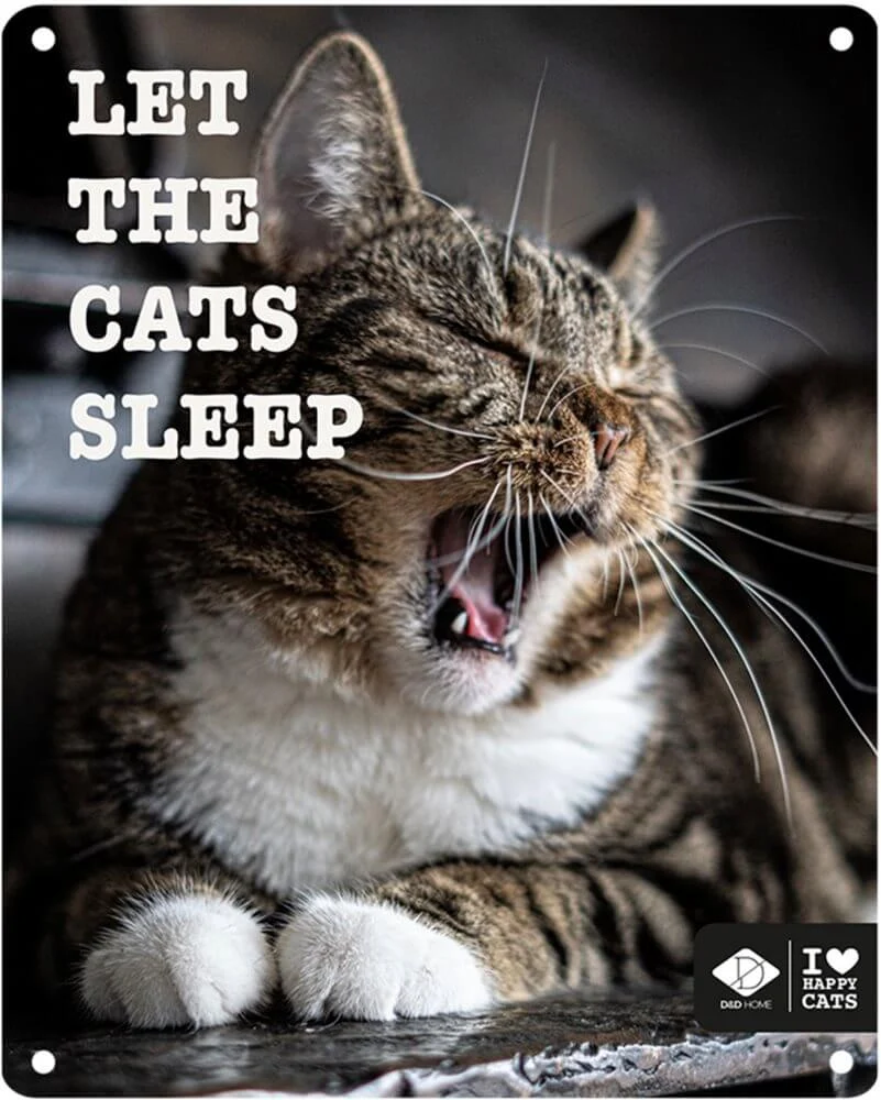 Metallskylt Let The Cats Sleep