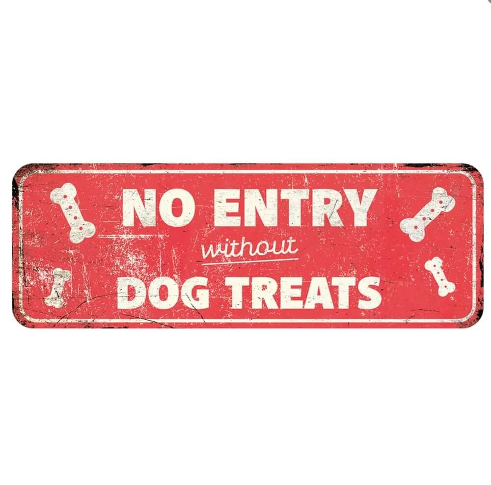 Metallskylt No Entry Dog Treats