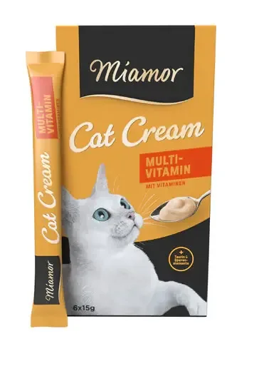 Miamor Cat Cream Vitaminpasta 6 x 15 g för katter Populär