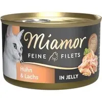 Miamor Feine Filets burk 6 x 100 g – Kyckling & lax i gelé Billigare