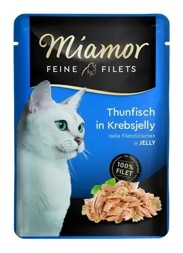 Miamor Feine Filets i Krabbgelé Tonfisk 100 g för katter Kampanj