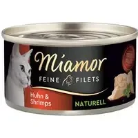 Miamor Fine Filets Naturelle 12 x 80 g – Kyckling och räkor Sista chansen
